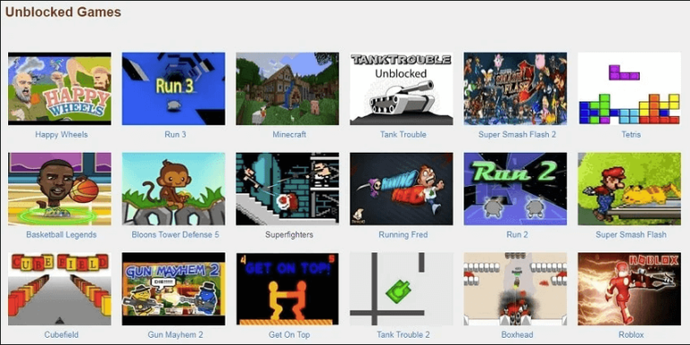 games to play unblocked